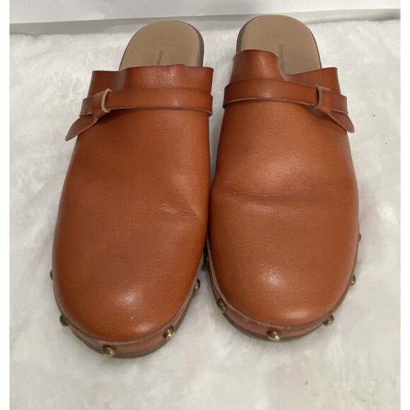 Time and True Women's Brown Clog Block Heel Memory Foam Size 8 Pre-Owned - Picture 1 of 7